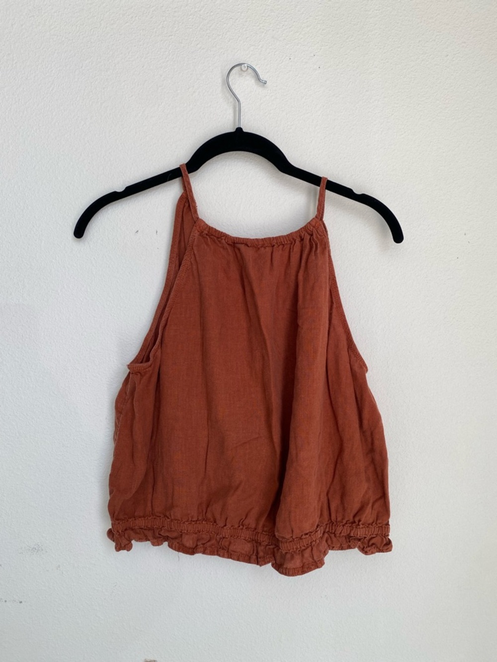 Pilcro Linen Cotton Halter Camisole